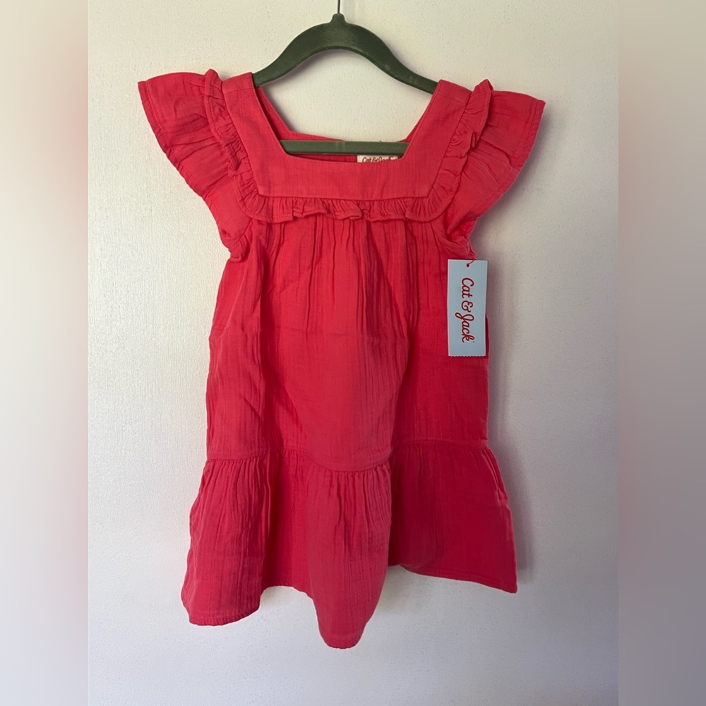 Toddler Girls Coral Cat & Jack Dress 2T NWT